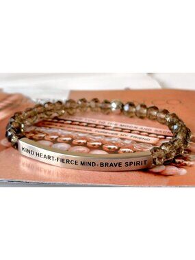 The Inspiration Co Bracelet "KIND HEART - FIERCE MIND - BRAVE SPIRIT" (S) /NEW